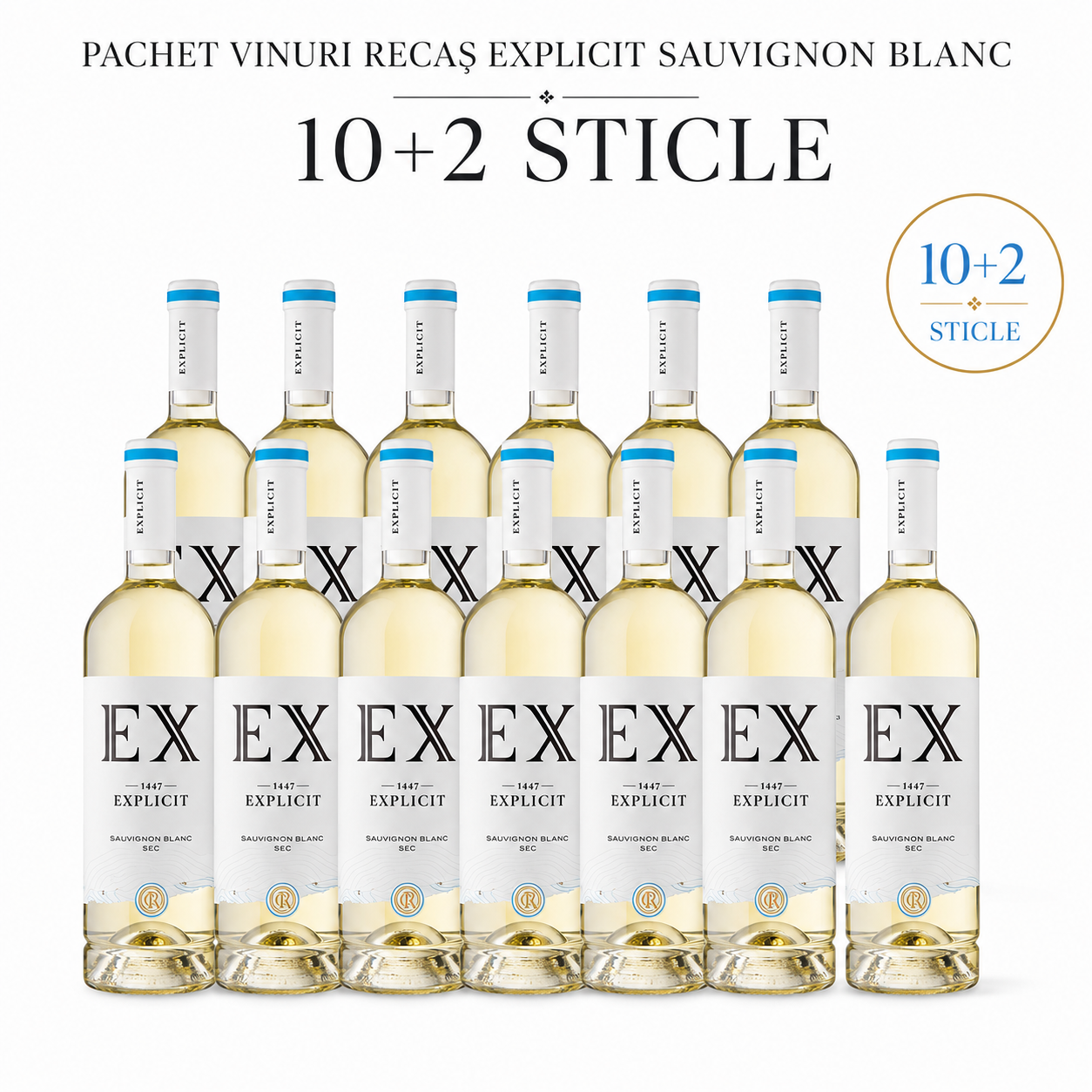 Pachet Vin Explicit Sauvignon Blanc 10+2