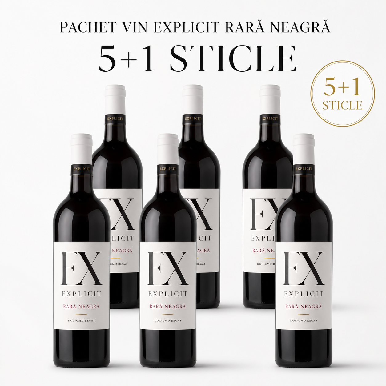 Pachet Vin Explicit Rara Neagra 5+1