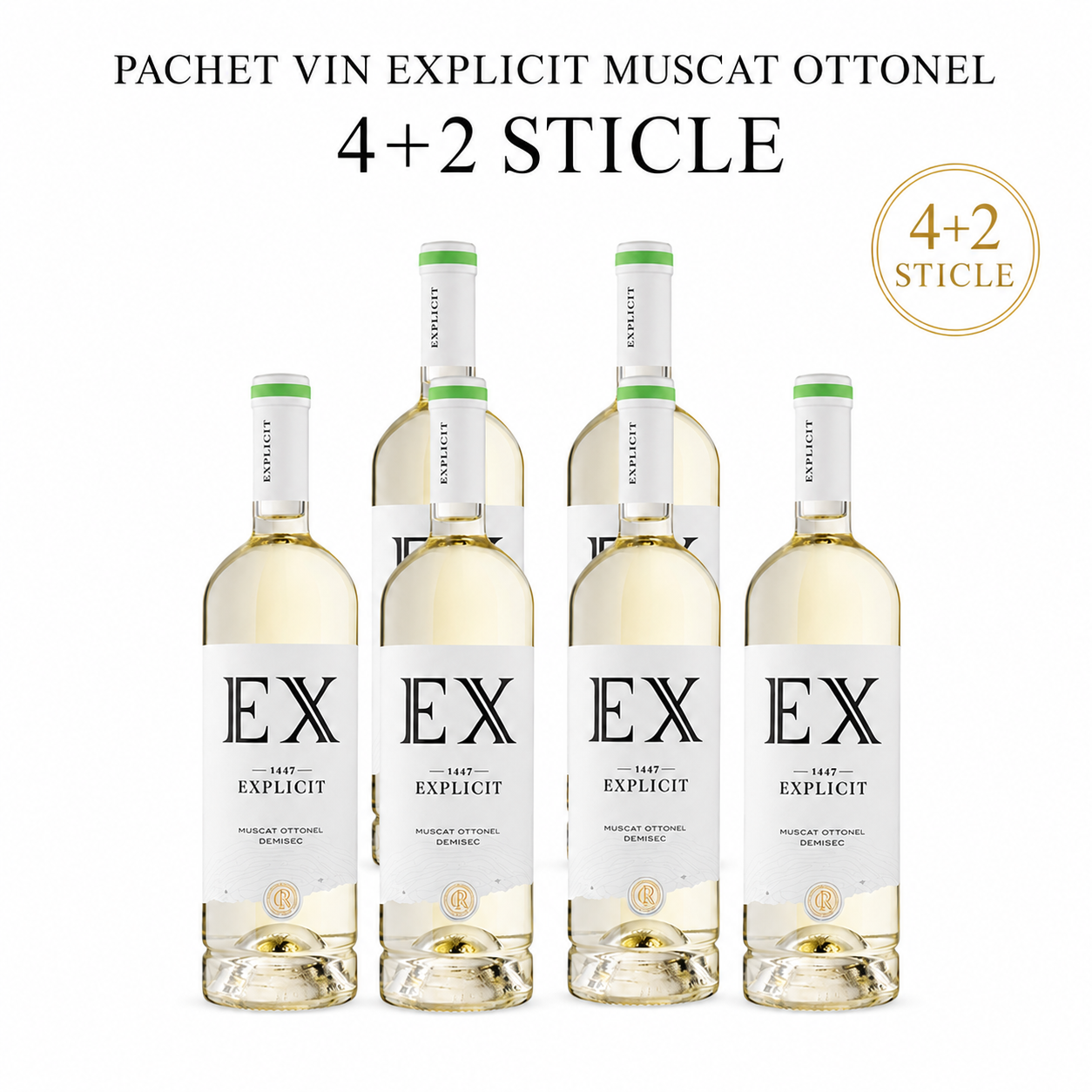 Pachet Vin Explicit Muscat Ottonel 4+2