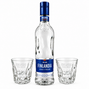 Finlandia Vodka 0.7L 40% + 2 pahare