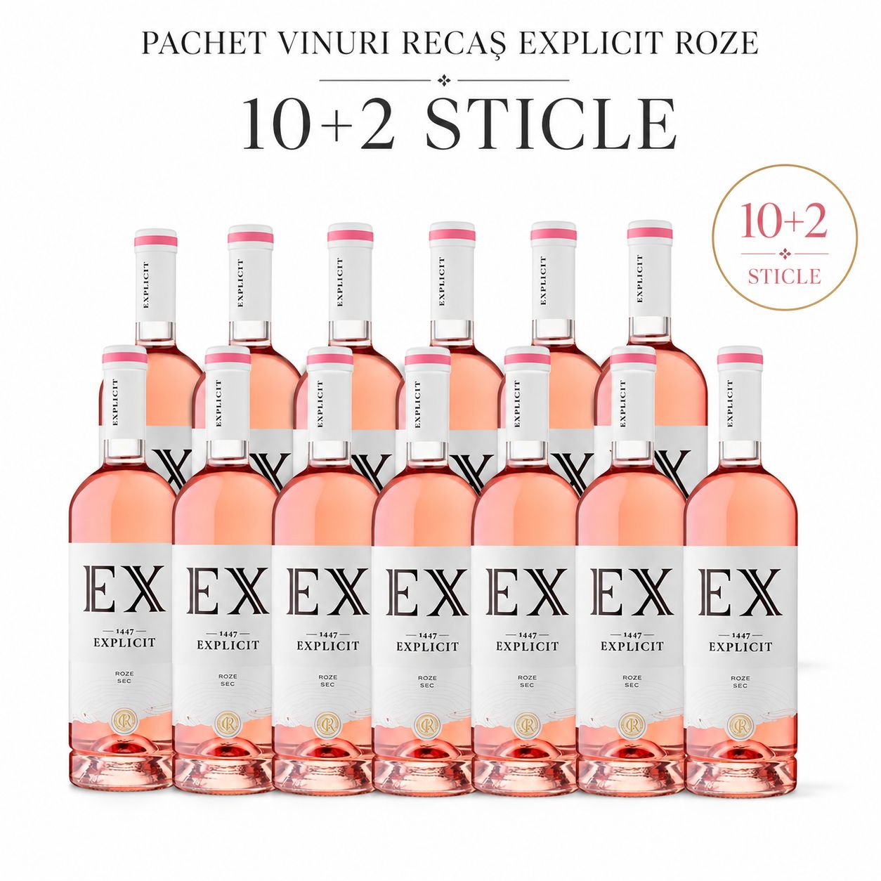 Pachet Vin Explicit Roze 10+2