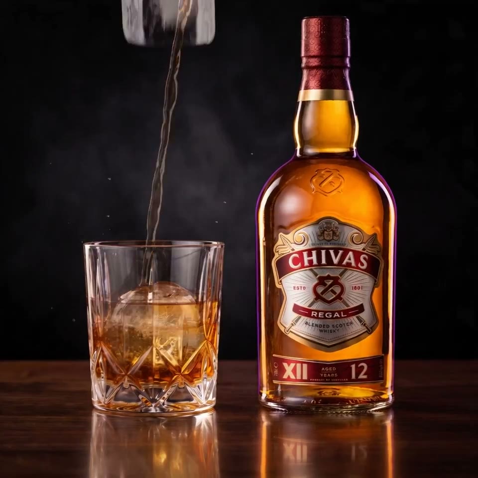 Whisky — Chivas Regal 12 turnat peste gheață