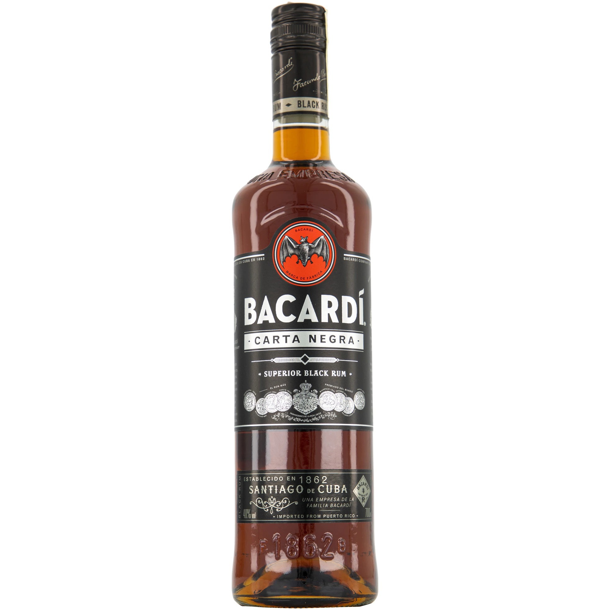 BACARDI CARTA NEGRA 40% 0 7L